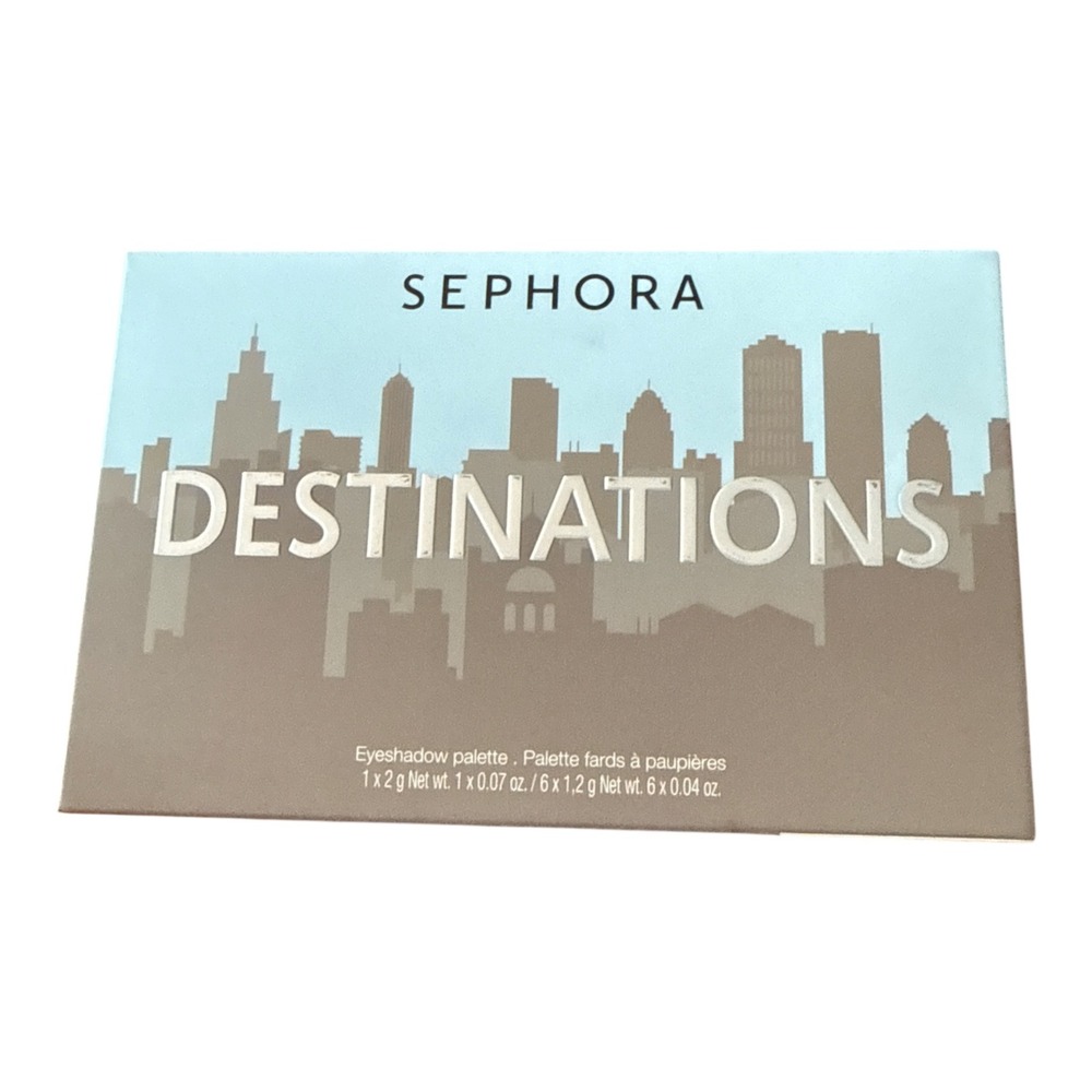 Sephora Destinations Eyeshadow Palette 7 Shades Matte Shimmer Metallic New